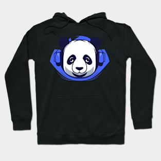 Panda Music Headphone City Rhyme Wonderful Vibes Vector Graphic Hoodie